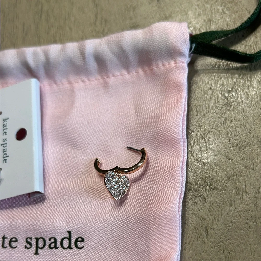 Kate Spade Rose Gold Heart Earrings